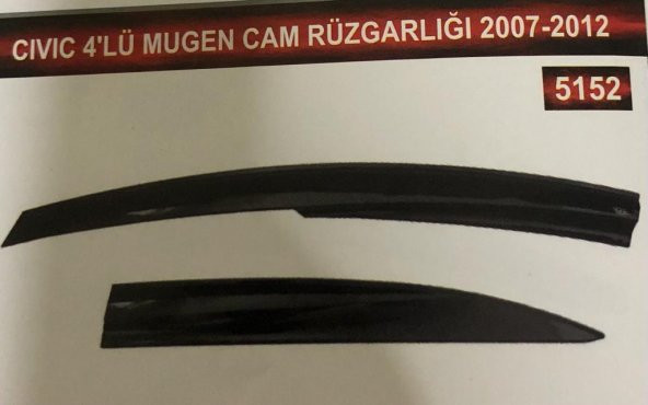 Honda Civic 4lü Mugen Cam Rüzgarlık Seti ürün görseli
