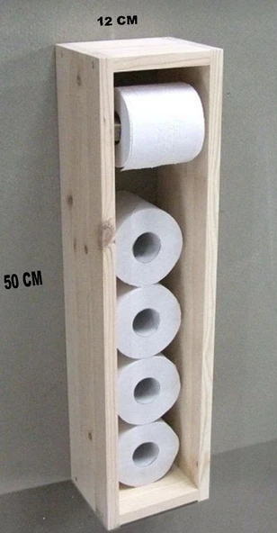 Doğal Ahşap,tuvalet Kağıtlığı, Tuvalet Kağıdı Standı, DRK703 - 2