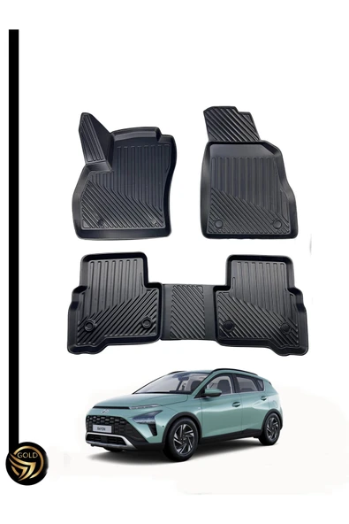 Black Gold HYUNDAİ BAYON 3D ARACA ÖZEL OTO PASPAS