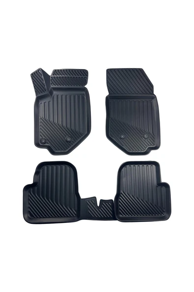 Black Gold Renault Megane 4 Sedan 2016+ 3D Araca Özel Oto Paspas Ares ürün görseli