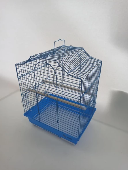 Dayang iki Kapılı Kubbeli Kuş Kafes 29x22x38 cm Mavi - 2