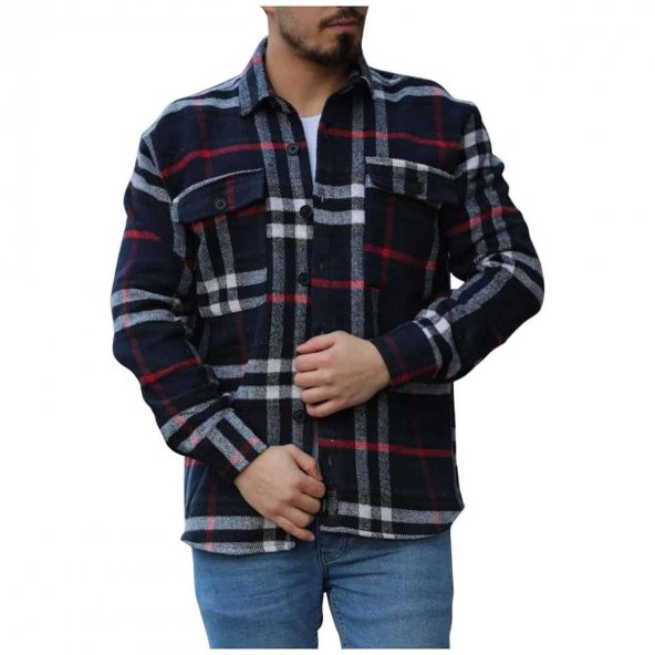 Erkek Oduncu Gömlek SlimFit Çizgi Desenli Kumaş İmaj Jeans M200 - 2