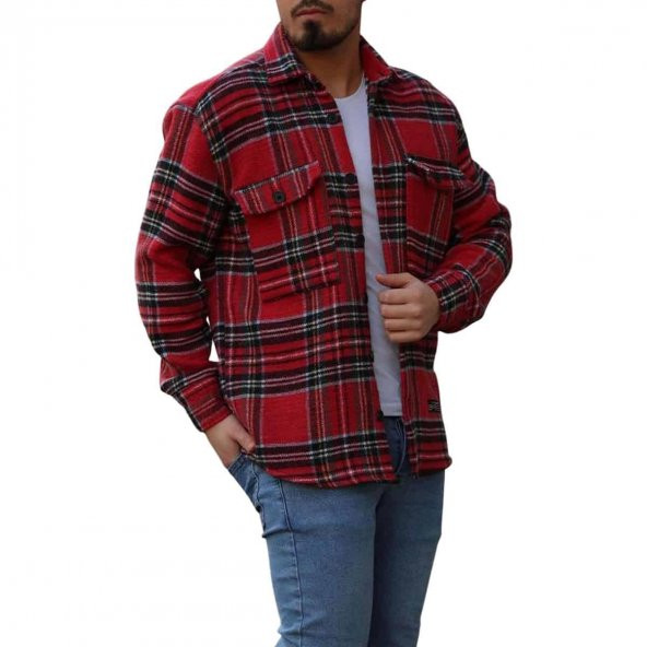 Erkek Oduncu Gömlek SlimFit Çizgi Desenli Kumaş İmaj Jeans M200 - 4
