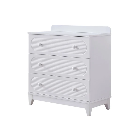 Şifonyer, Perla 3 Çekmeceli Şifonyer - Beyaz - 2