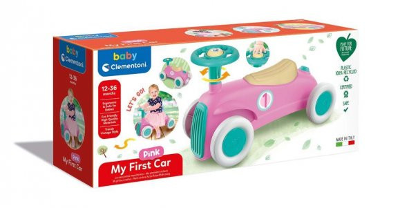 Baby Clementoni Ilk Klasik Arabam Pembe 17455 - 6