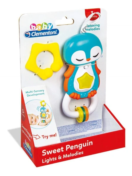 Baby Clementoni - İnteraktif Penguen Çıngırak 17331 - 2