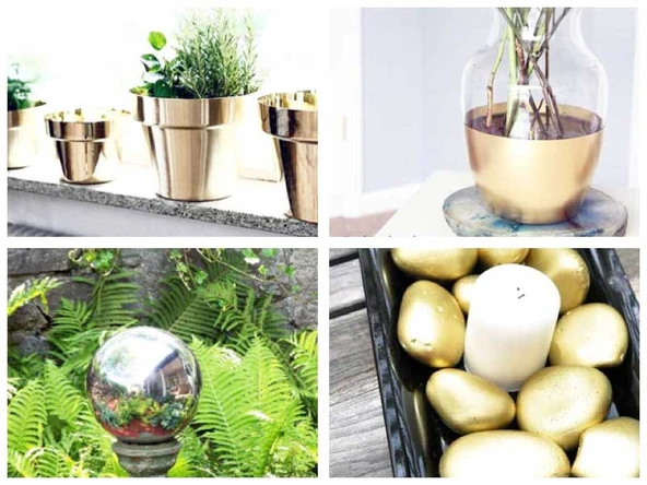 Akçalı310 Altın Yaldız Sprey Boya 400 ml 3 Adet - 3