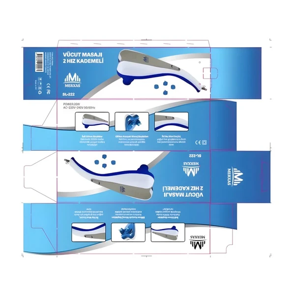 Merxas Sl-222 Yeni Masaj Aleti Çift Başlıklı Boyun Bel Sırt Bacak Elektrikli Masaj Cihazı - 2