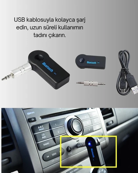 Kablosuz Bağlantı ile Müzik ve Görüşme Araç Kiti - 4