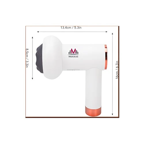 Merxas Shıatsu Masaj Teknigi Şarj Edilebilir 6 Seviye Kablosuz Titreşimli Masaj Aleti SL-630 - 5