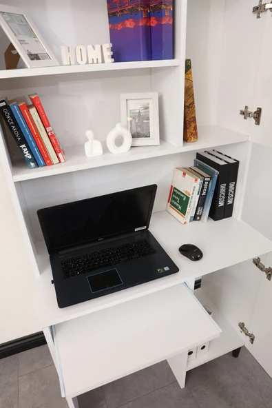 Çalışma Masası, Blesk Çalışma Masası Bilgisayar Masası Beyaz - Resim 3