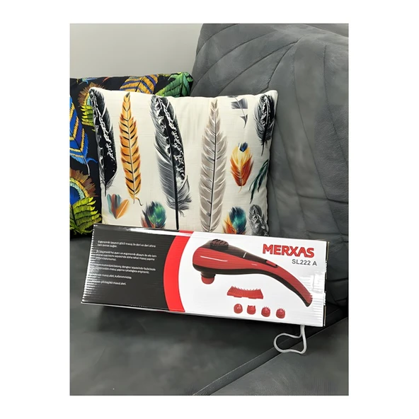 Merxas SL-222A Kırmızı Çift Başlıklı Paletli Masaj Aleti Sırt Bacak Kol Tüm Vücut Masaj Cihazı - 9