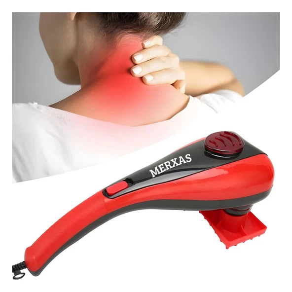 Merxas SL-222A Kırmızı Çift Başlıklı Paletli Masaj Aleti Sırt Bacak Kol Tüm Vücut Masaj Cihazı - 8