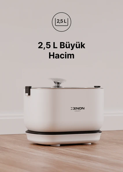 Xenon Smart Akıllı Su Pınarı Bataryalı 5200 mAh Hareket Sensörlü 2,5L UV Sterilizasyon Çelik Su Çeşmesi Kablosuz Kedi Su Sebili X8653 - 5