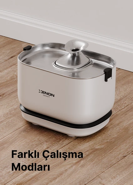 Xenon Smart Akıllı Su Pınarı Bataryalı 5200 mAh Hareket Sensörlü 2,5L UV Sterilizasyon Çelik Su Çeşmesi Kablosuz Kedi Su Sebili X8653 - 6