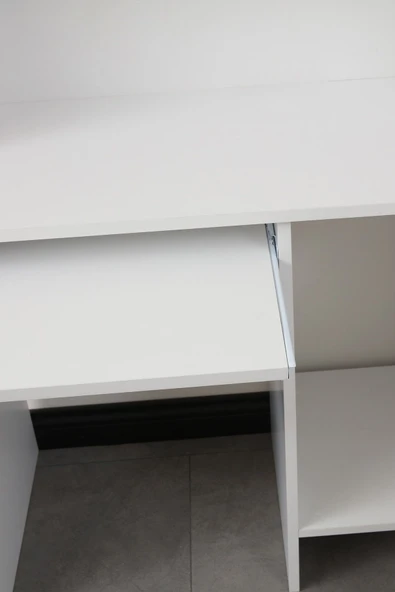 Çalışma Masası, Blesk Çalışma Masası Bilgisayar Masası Beyaz - Resim 5