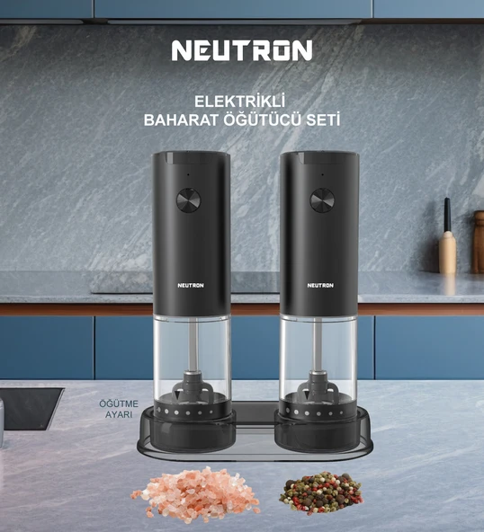 Neutron NTL-PG-33D Elektrikli Çiftli Baharat Öğütücü