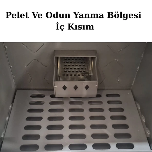 Etinova Eti-B4 Fırınlı Odun ve Pelet yakan Şömine Tipi Soba - 5