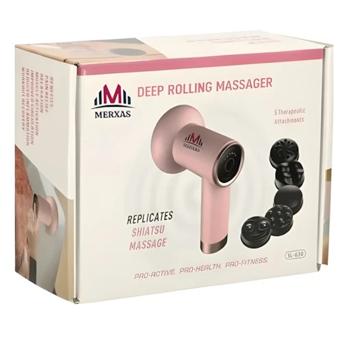 Merxas Shıatsu Masaj Teknigi Şarj Edilebilir 6 Seviye Kablosuz Titreşimli Masaj Aleti Pro SL-630 - 3