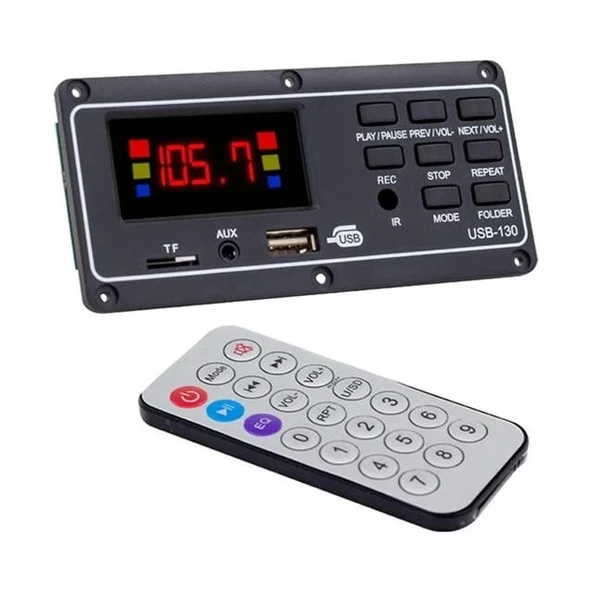 Magicvoice MV-15949 USB-SD-AUX-Bluetooth Mikrofonlu Kumandalı Ekranlı Oto Teyp Çevirici Dijital Player Board ürün görseli