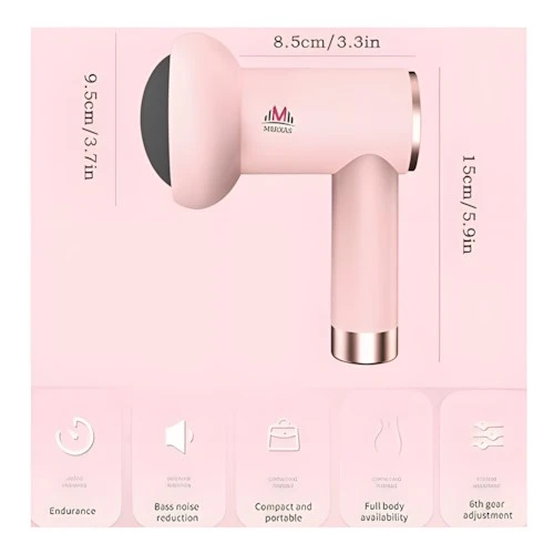 Merxas Shıatsu Masaj Teknigi Şarj Edilebilir 6 Seviye Kablosuz Titreşimli Masaj Aleti Pro SL-630 - 7