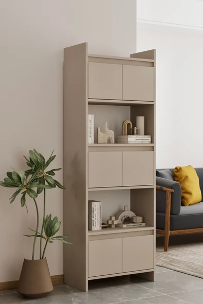 Modo MDF bej Raflı Kapaklı Kitaplık 176 cm - 2
