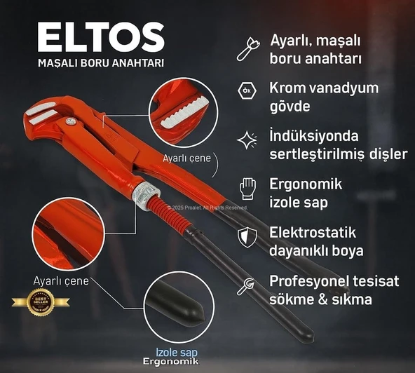 ELTOS MAŞALI BORU ANAHTARI 2" - 3