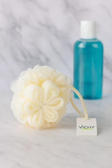 VICHY PAPATYA DESENLİ BANYO LİFİ BEYAZ VCH-6577 60 GR ürün görseli