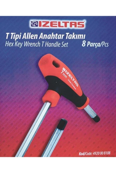 İZELTAŞ  8'li T Tipi Allen Anahtar Tk. ürün görseli
