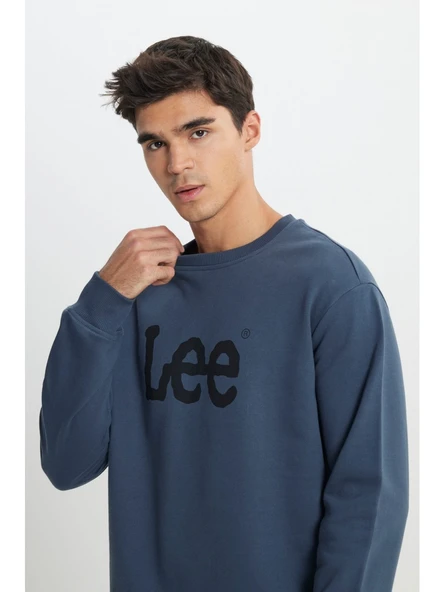 Lee Regular Fit Normal Kesim %100 Pamuk Sıfır Yaka Sweatshirt - Resim 3