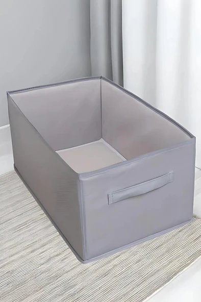 2’li Pantolon Kazak Düzenleyici Set, Elbise Kıyafet Çamaşır Saklama Kutusu Mukava Destekli (40x25cm) - 4