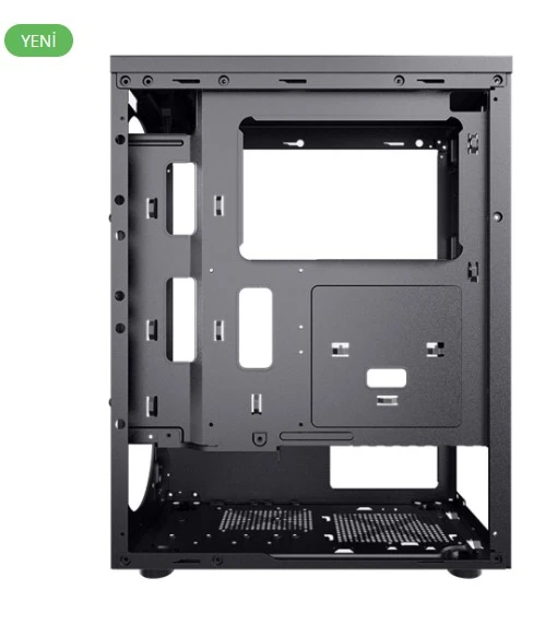 GameBooster GB-F3101B Mesh Temperli Cam 1*USB 3.0 4*12cm Rainbow Fan ATX Gaming Siyah Kasa (PSU Yok) - Resim 4