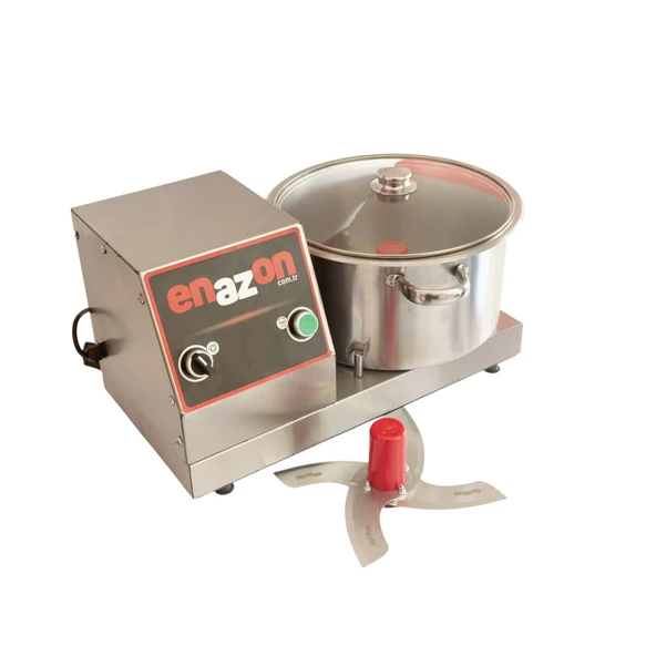 Büyük Boy Soğan Sebze Tarhana Doğrama Makinesi + 4 Bıçaklı 5 Kg 8 Litre - Resim 3