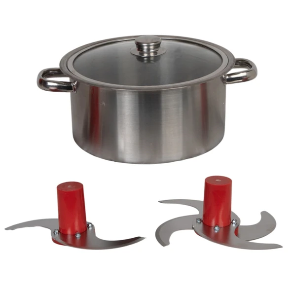 Enazon 4 Bıçaklı Humus Yapma Humus Hazırlama Makinası Nohut Ezme Makinası 5 Litre - Resim 3