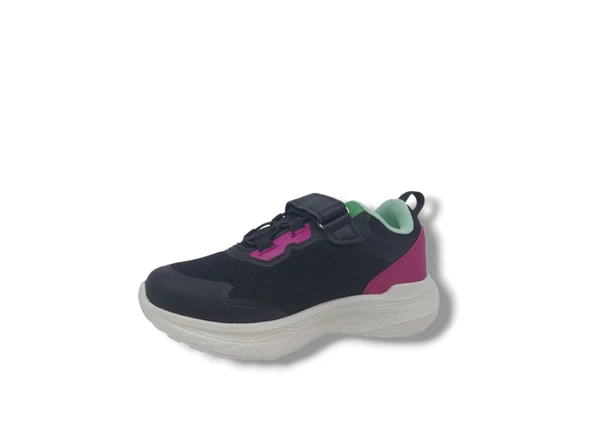 Vicco Yancy Kız Çocuk Siyah - Fuşya Spor Ayakkabı - 3
