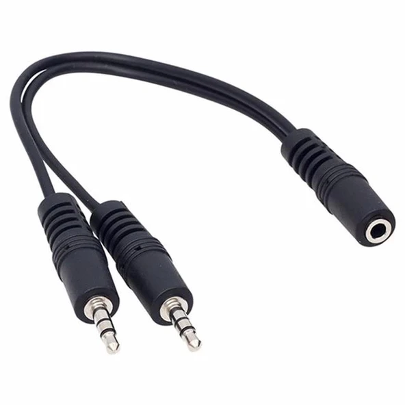 Powermaster 3.5 Mm Stereo Dişi-2x3.5 Mm Stereo Erkek 20 Cm Y Kablo ürün görseli 1
