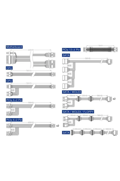 FSP Hydro PTM PRO HPT2-1200M 1200 W Power Supply Outlet - 6
