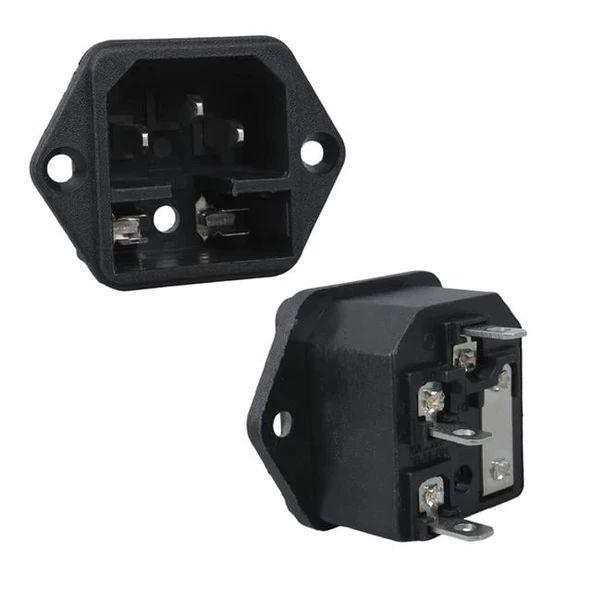 C7 Erkek Şase Sigortalı Erkek Power Soket Kulaklı ürün görseli 1