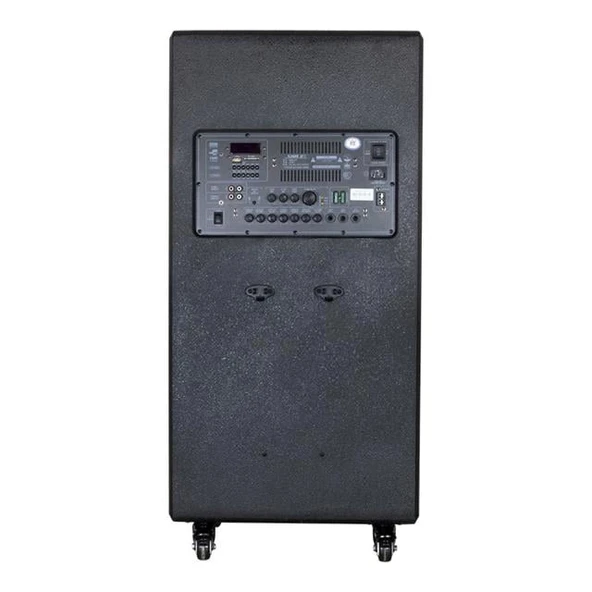 Shile SL-1612B İki El Mikrofonlu-Kumandalı USB/SD/BT/FM Taşınabilir Hoparlör - 3