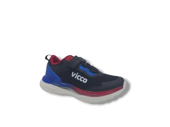 Vicco Yancy Çocuk Siyah - Saks Mavi Spor Ayakkabı - Resim 5