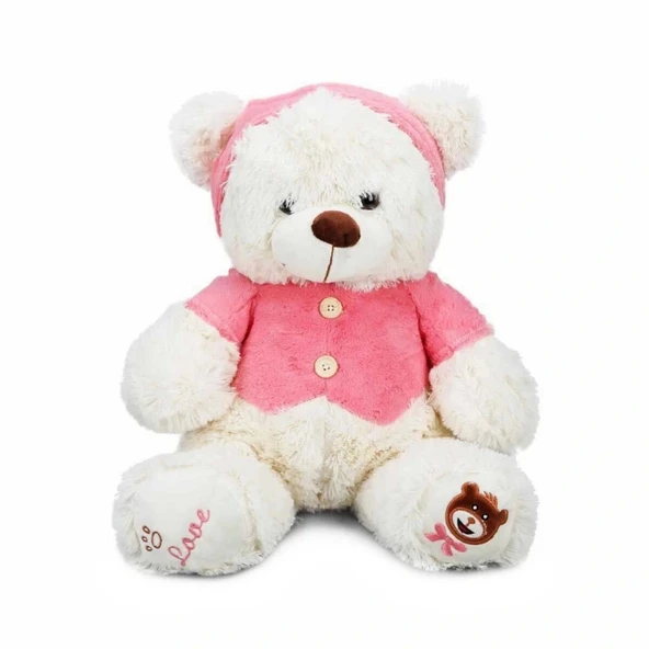 Nessiworld  Sunman Puffy Friends T-Shirtlü Sevimli Peluş Ayı 43 cm - Resim 2