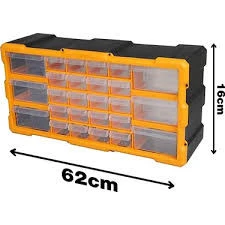 Süper Bag Mono Blok Çekmece Seti 26'li Hobby Organizer Seti Monoblok Çekmece Vida Dübel Kutusu Takı Kutusu - Resim 3