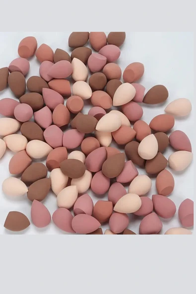 10'lu Kahve Tonlarında Mini Makyaj Süngeri Seti – Fondöten, Pudra, Kontür ve Harmanlama İçin Islak/Kuru Kullanıma Uygun (Rastgele Tonlar) ürün görseli