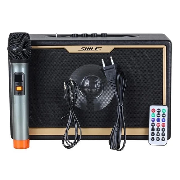 Shile SD-1 El Mikrofonlu Kumandalı USB/SD/BT Portatif Hoparlör - 4
