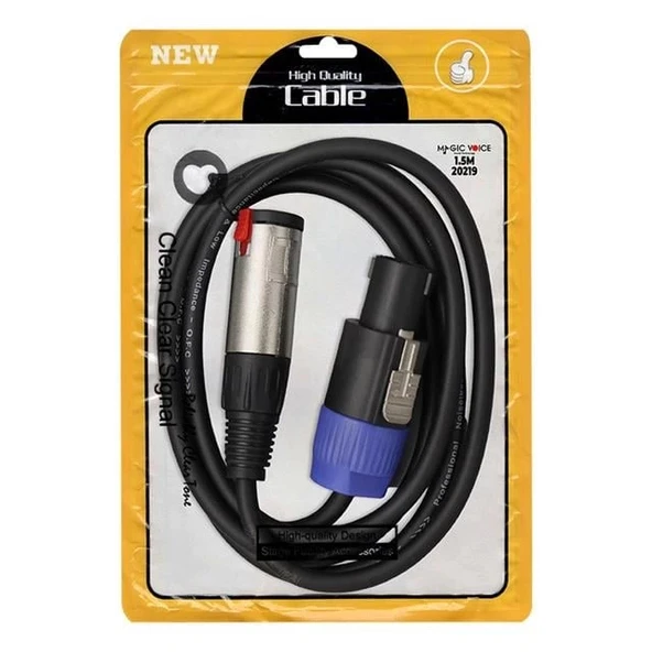 Magicvoice LD384 Specon Erkek - Canon Dişi Çevirici 1.5 Metre Kablo - 2