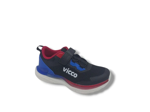 Vicco Yancy Çocuk Siyah - Saks Mavi Spor Ayakkabı - Resim 2