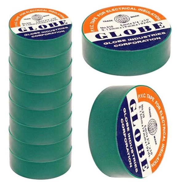 Globe 0.13Mmx19Mm İzole Bant 10'lu Yeşil