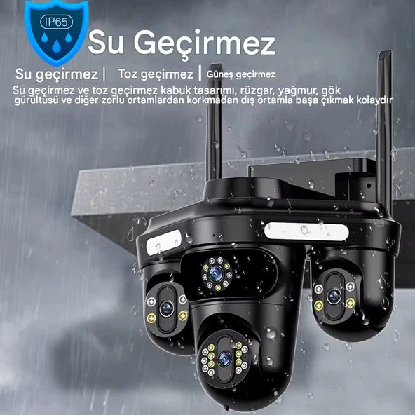 Avenir AV-S316 4 Kameralı 16MP 3 Ptz Dönebilen Wifi Sesli Kamera - Resim 2