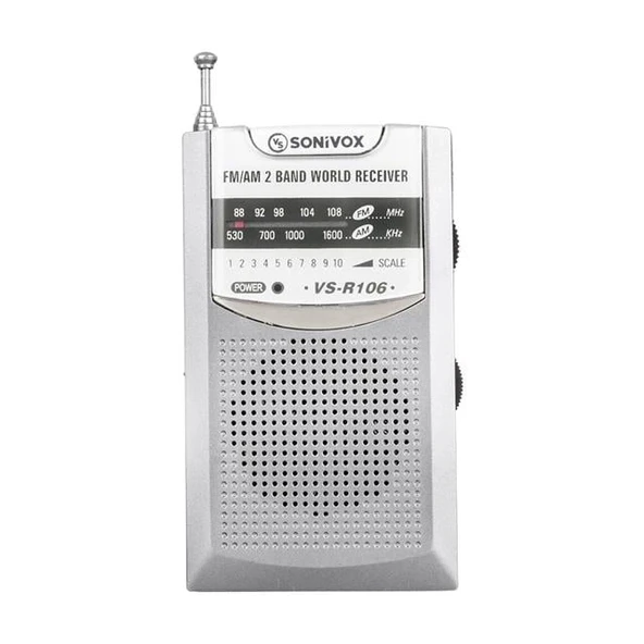 Sonivox VS-R106 Analog Radyo Gri Renk