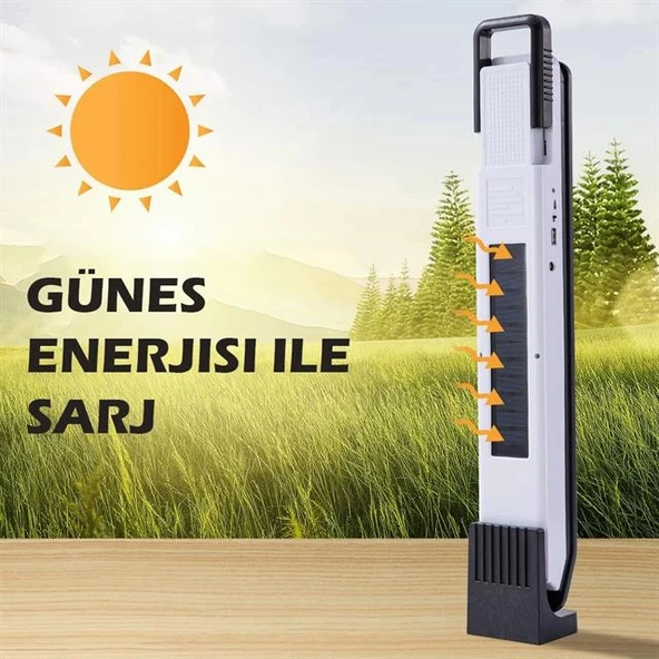 Powermaster T2 57 Ledli Solar Ve Powerbank Özellikli Işıldak - Resim 3